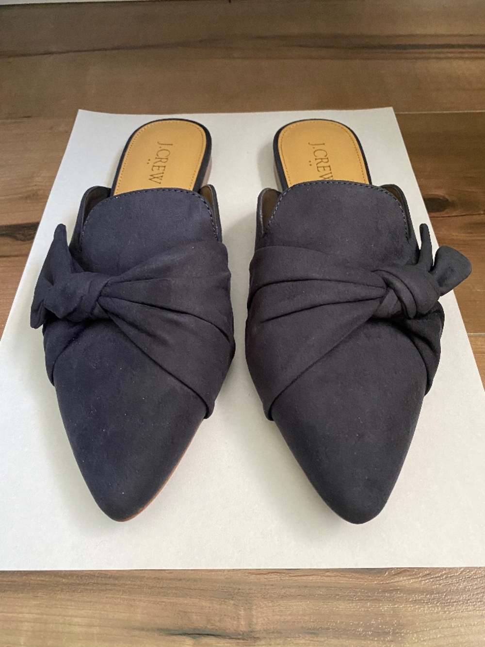 J.Crew Bow Mules Navy Size 6.5